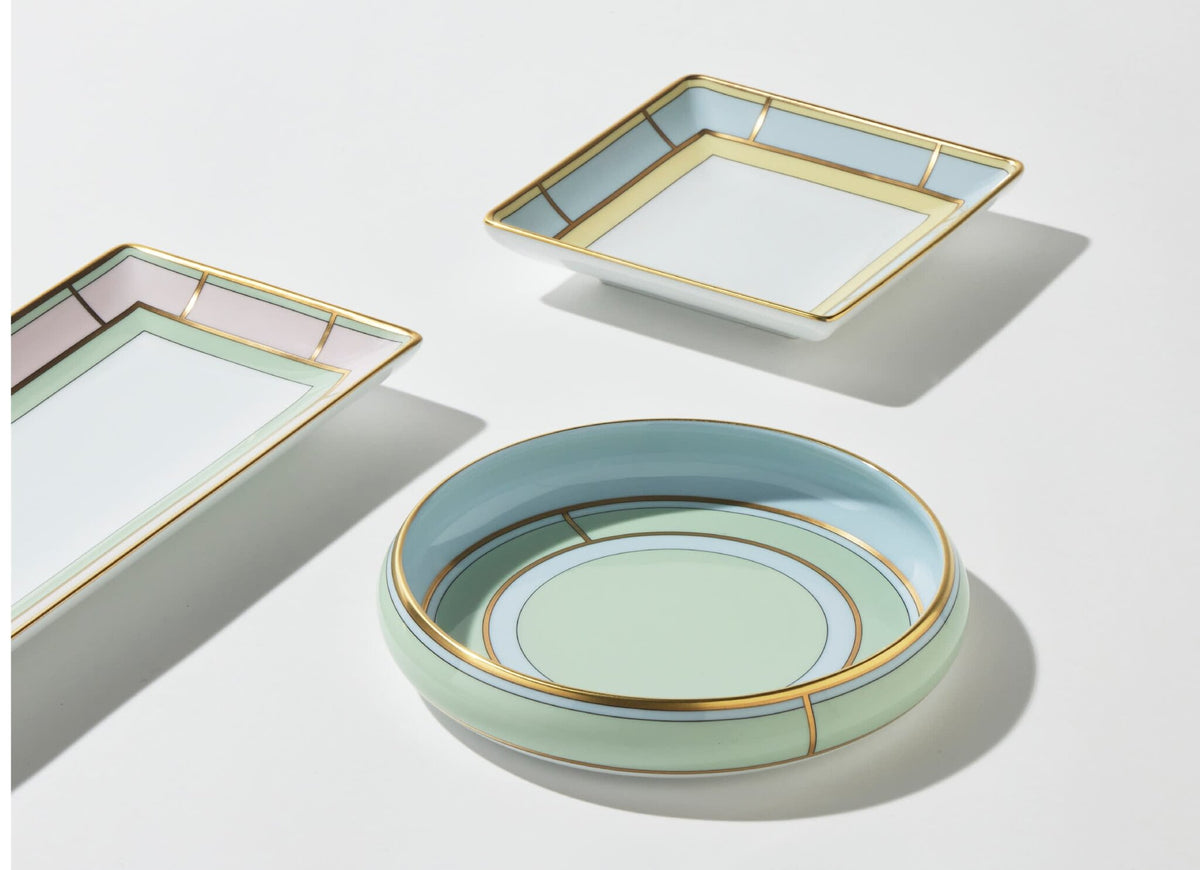 Ginori 1735 Diva Round Change Tray, Green, view 4