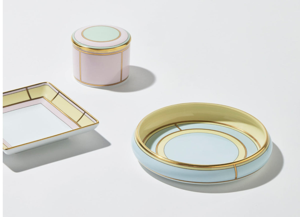 Ginori 1735 Diva Round Change Tray, Light Blue, view 4