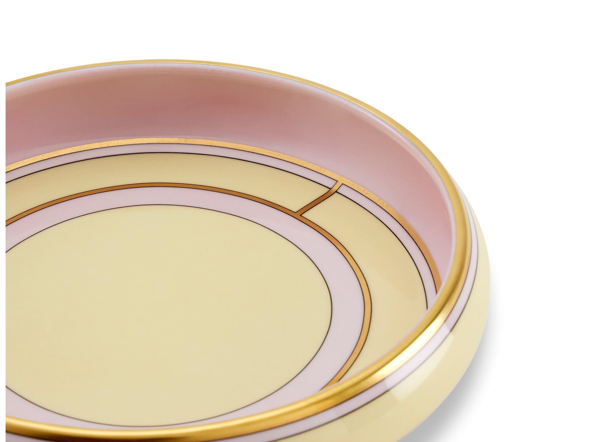 Ginori 1735 Diva Round Change Tray, Yellow, view 2