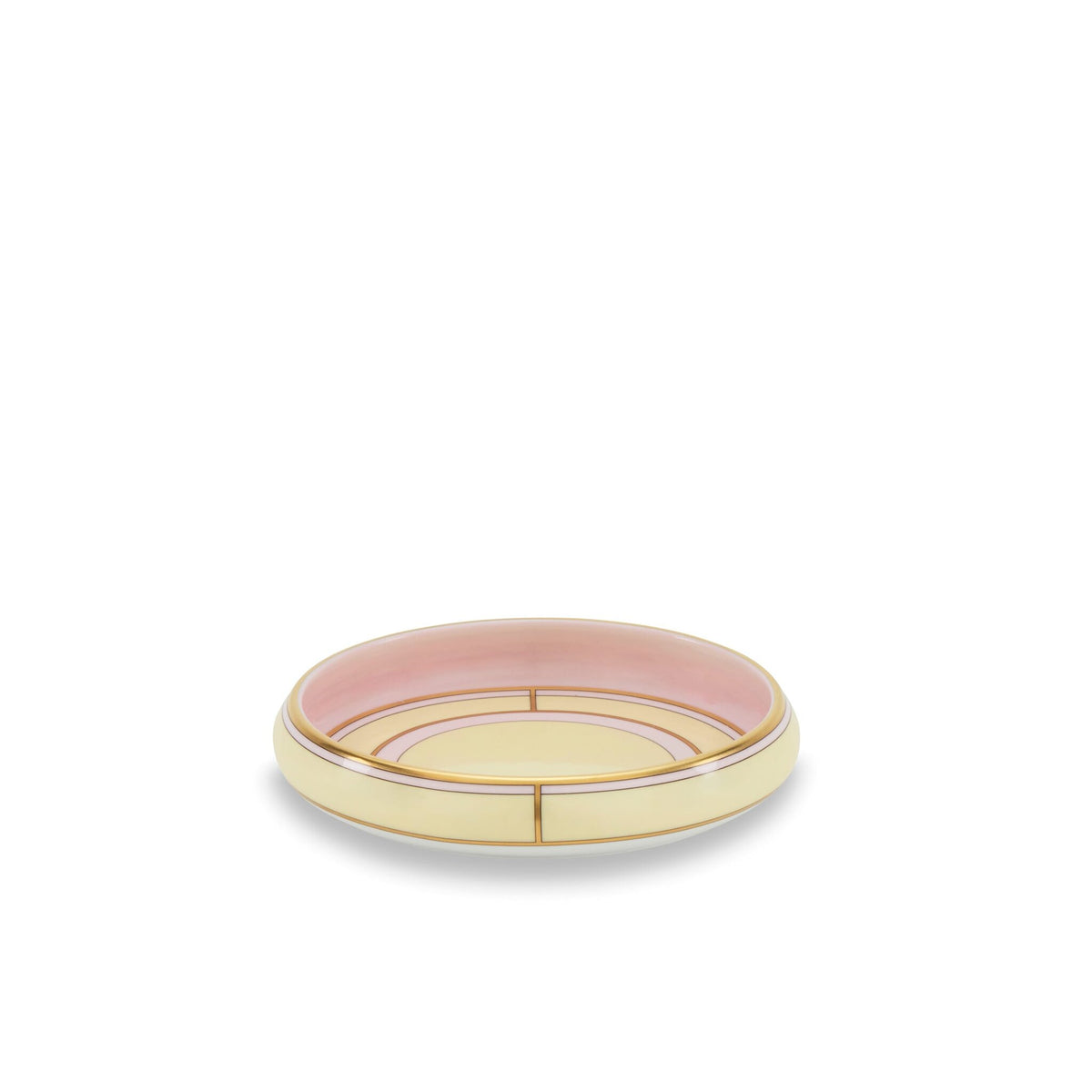 Ginori 1735 Diva Round Change Tray, Yellow