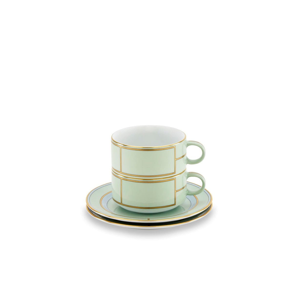 Ginori 1735 Diva Tea Set for Two, Green, view 2