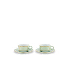 Ginori 1735 Diva Tea Set for Two, Green