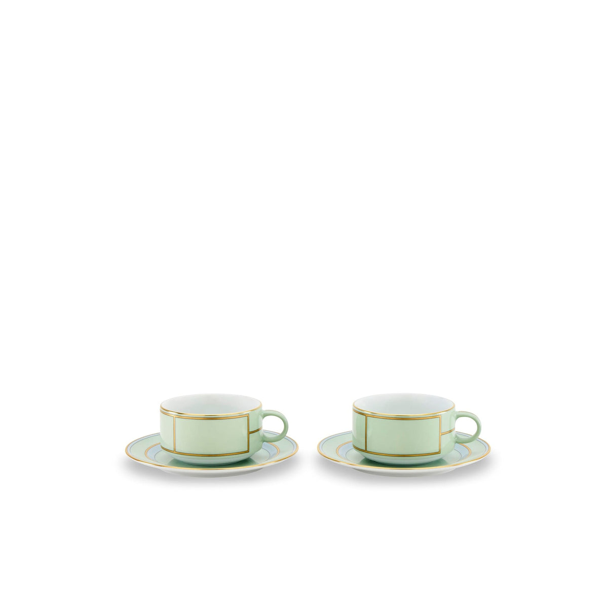 Ginori 1735 Diva Tea Set for Two, Green