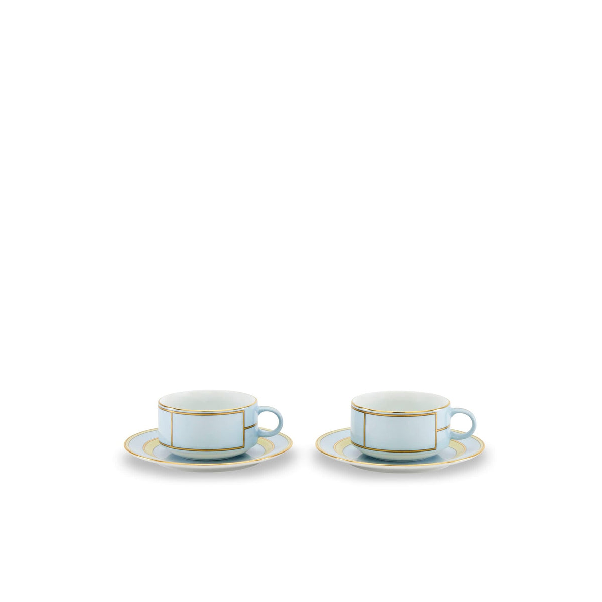Ginori 1735 Diva Tea Set for Two, Light Blue