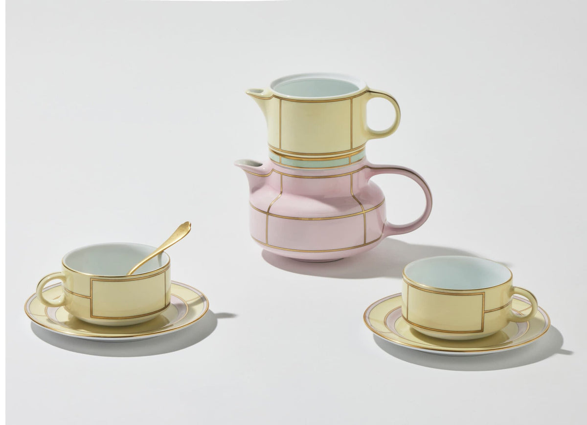 Ginori 1735 Diva Tea Set for Two, Yellow, view 4