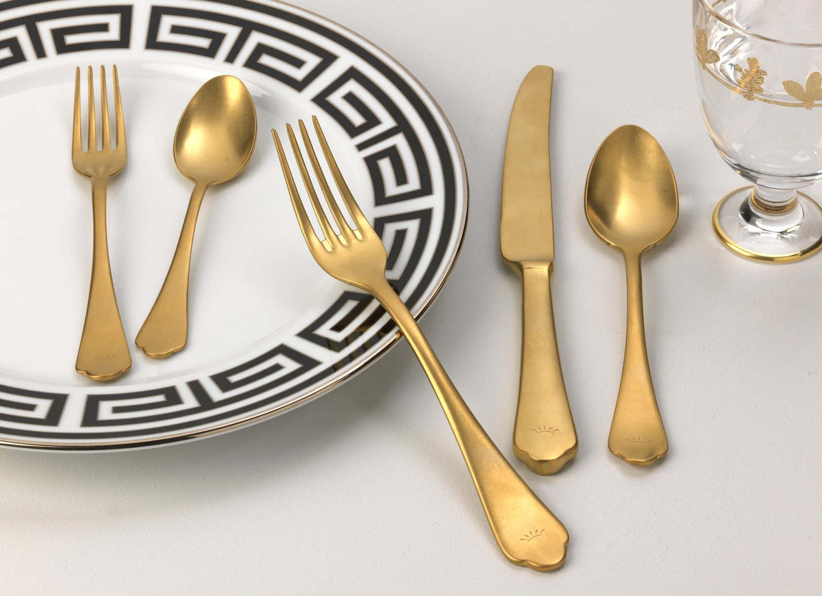 Ginori 1735 Flora 5-Piece Cutlery Set, Vintage Gold, view 3