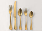 Ginori 1735 Flora 5-Piece Cutlery Set, Vintage Gold