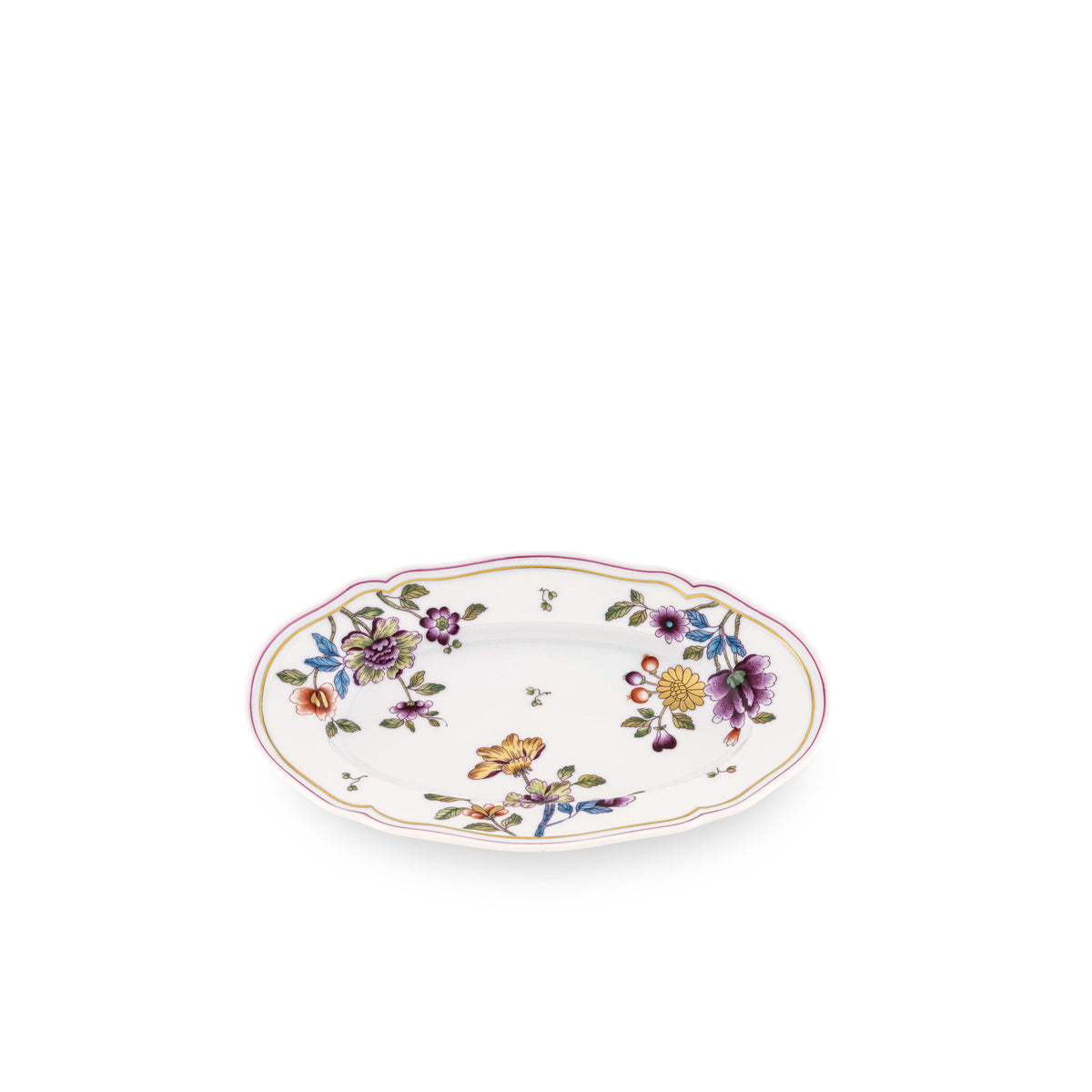 Ginori 1735 Granduca Coreana Pickle Dish, Flowers, view 2