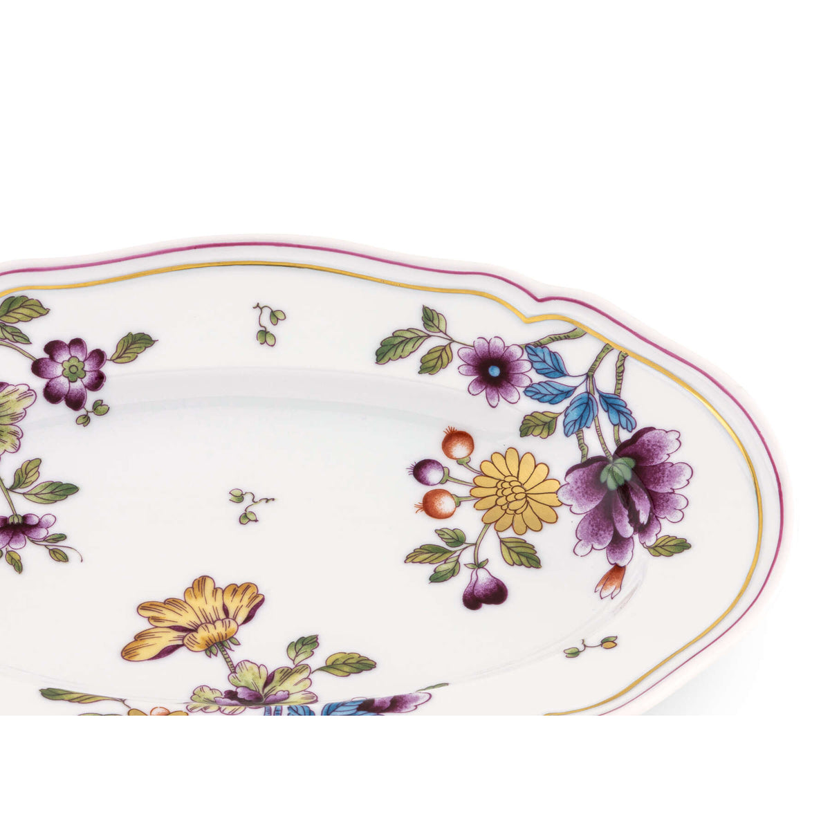 Ginori 1735 Granduca Coreana Pickle Dish, Flowers, view 3