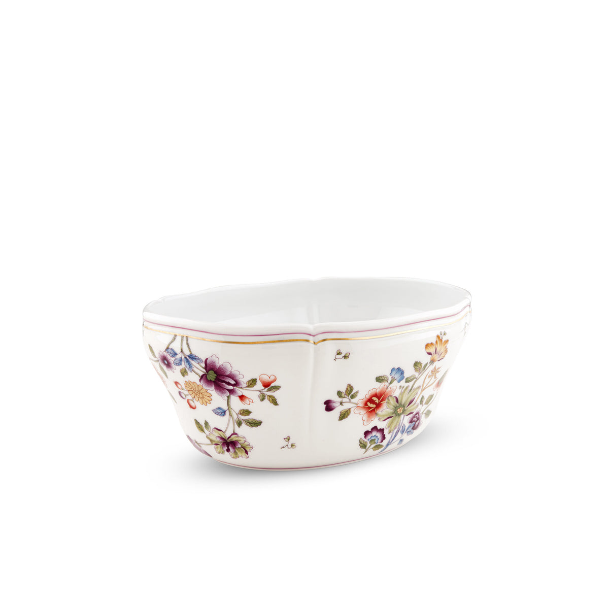 Ginori 1735 Granduca Coreana Salad Bowl, Flowers, view 2