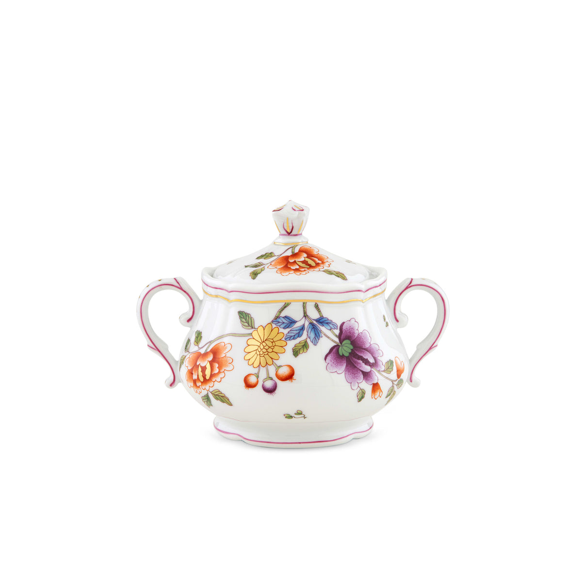 Ginori 1735 Granduca Coreana Sugar Bowl, Flowers