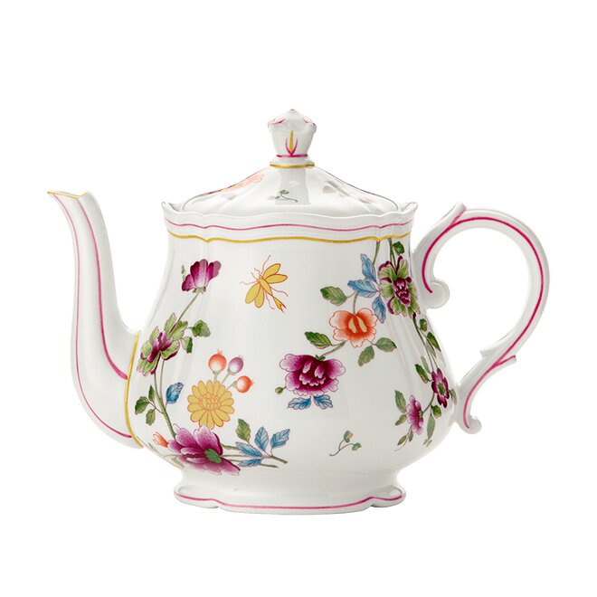 Ginori 1735 Granduca Coreana Teapot, Flowers