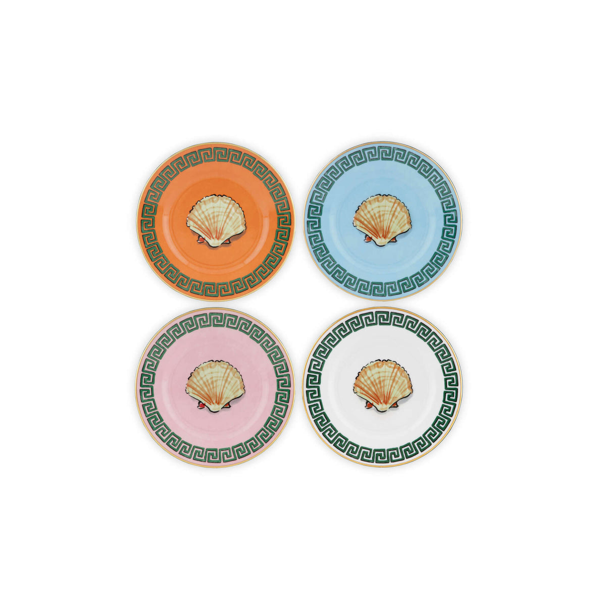 Ginori 1735 Il Viaggio di Nettuno Bread Plates, Multi Decoration, Set of 4