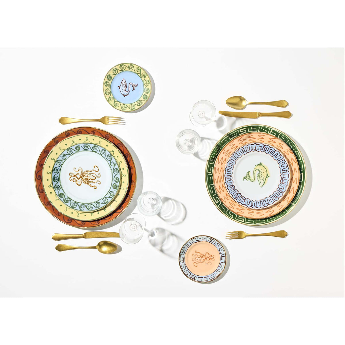 Ginori 1735 Il Viaggio di Nettuno Dessert Plate, Terracotta, view 6