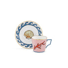 Ginori 1735 Il Viaggio di Nettuno Espresso Set for Two, Pink, view 3