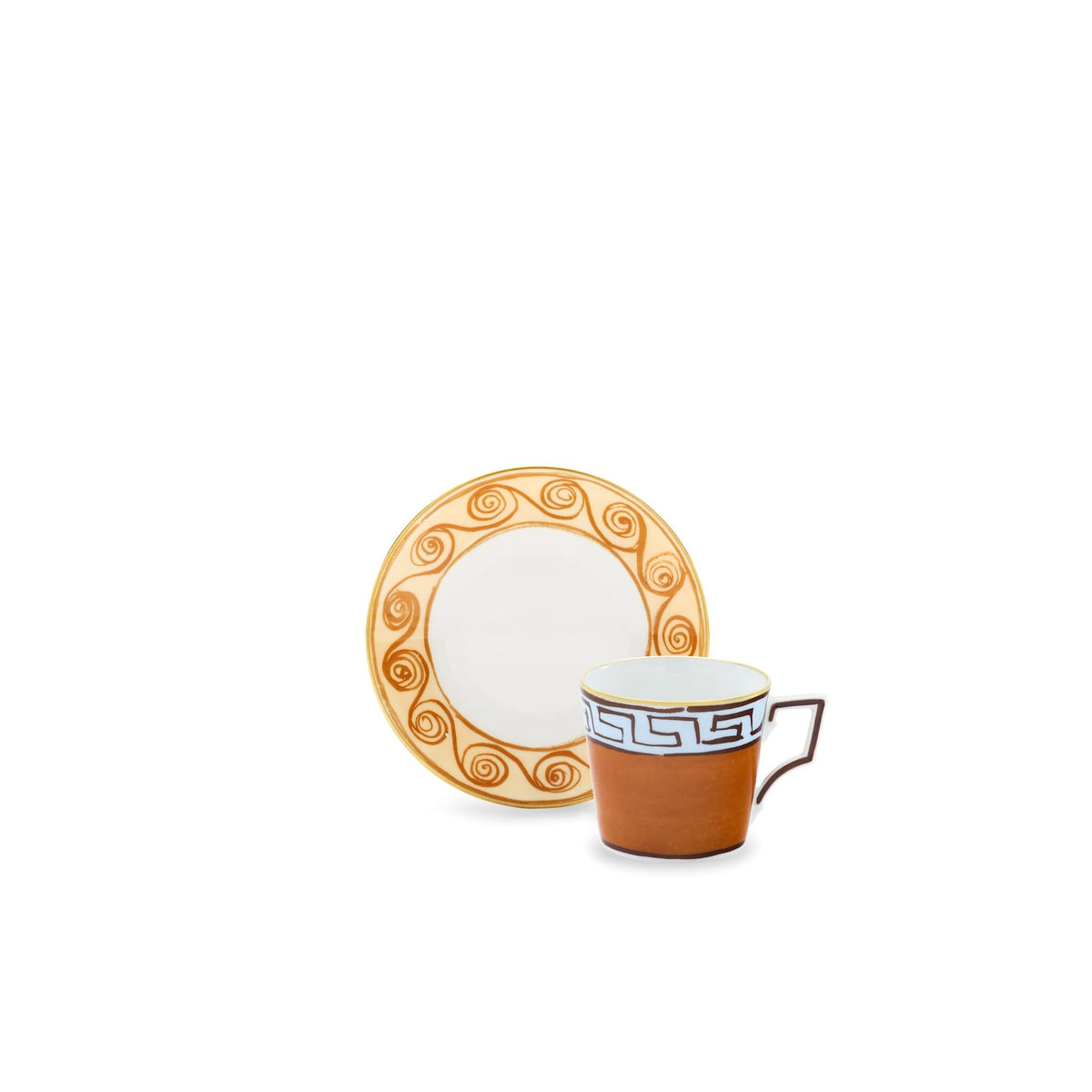 Ginori 1735 Il Viaggio di Nettuno Espresso Set for Two, Terracotta, view 3
