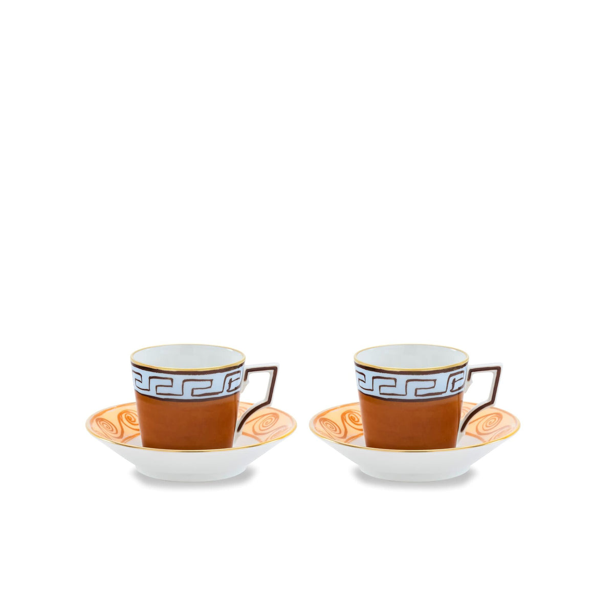Ginori 1735 Il Viaggio di Nettuno Espresso Set for Two, Terracotta