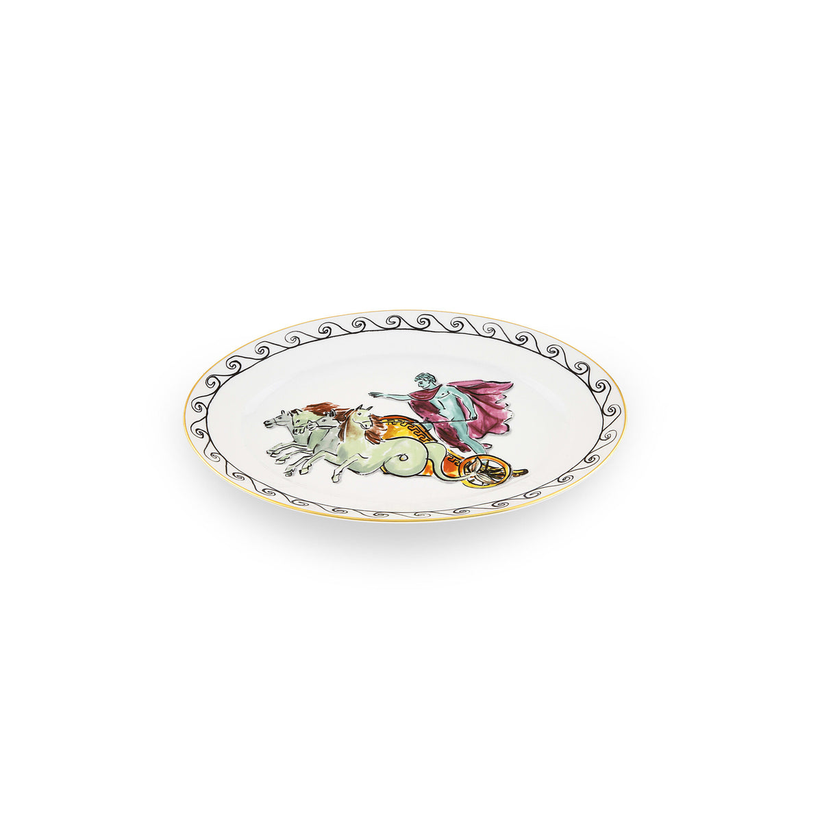 Ginori 1735 Il Viaggio di Nettuno Large Oval Platter, White, view 2