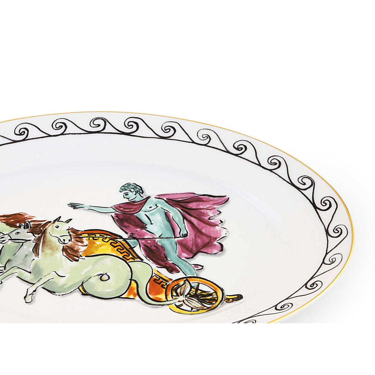 Ginori 1735 Il Viaggio di Nettuno Large Oval Platter, White, view 3