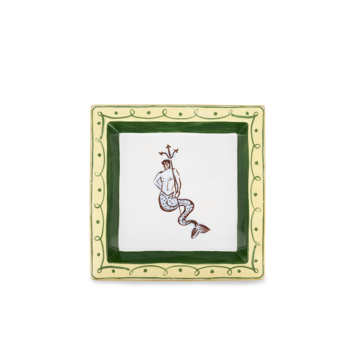 Ginori 1735 Il Viaggio di Nettuno Large Square Change Tray, Amalfi Lemon