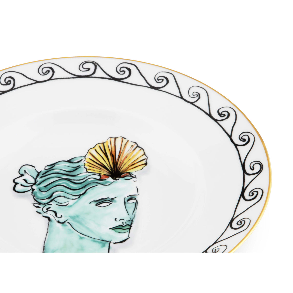 Ginori 1735 Il Viaggio di Nettuno Soup Plate, White, view 3