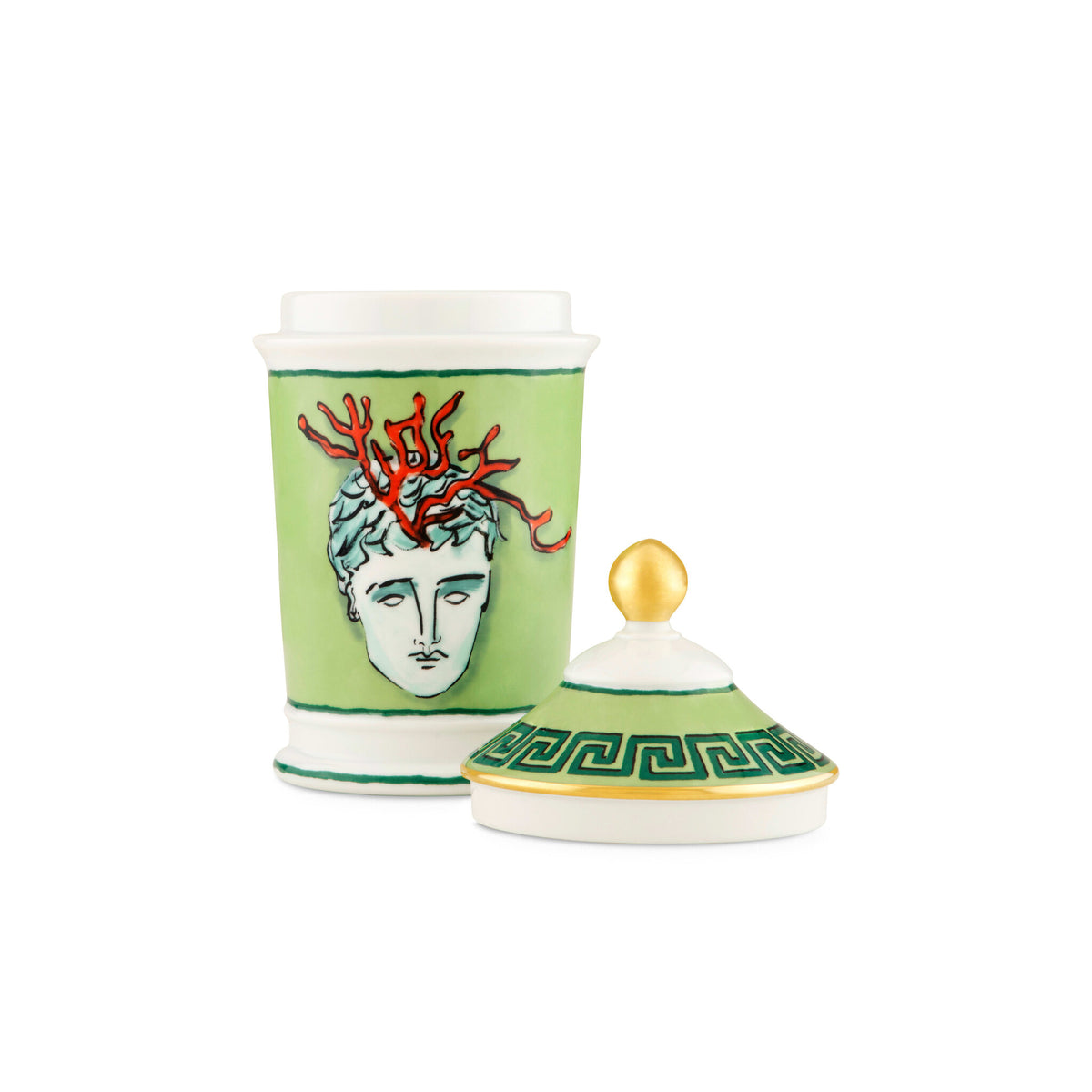 Ginori 1735 Il Viaggio di Nettuno Vase, Musk Green, view 3