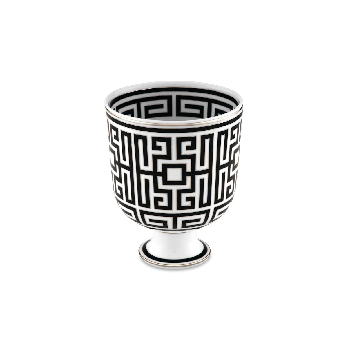 Ginori 1735 Labirinto Cachepot Vase, Black, view 2