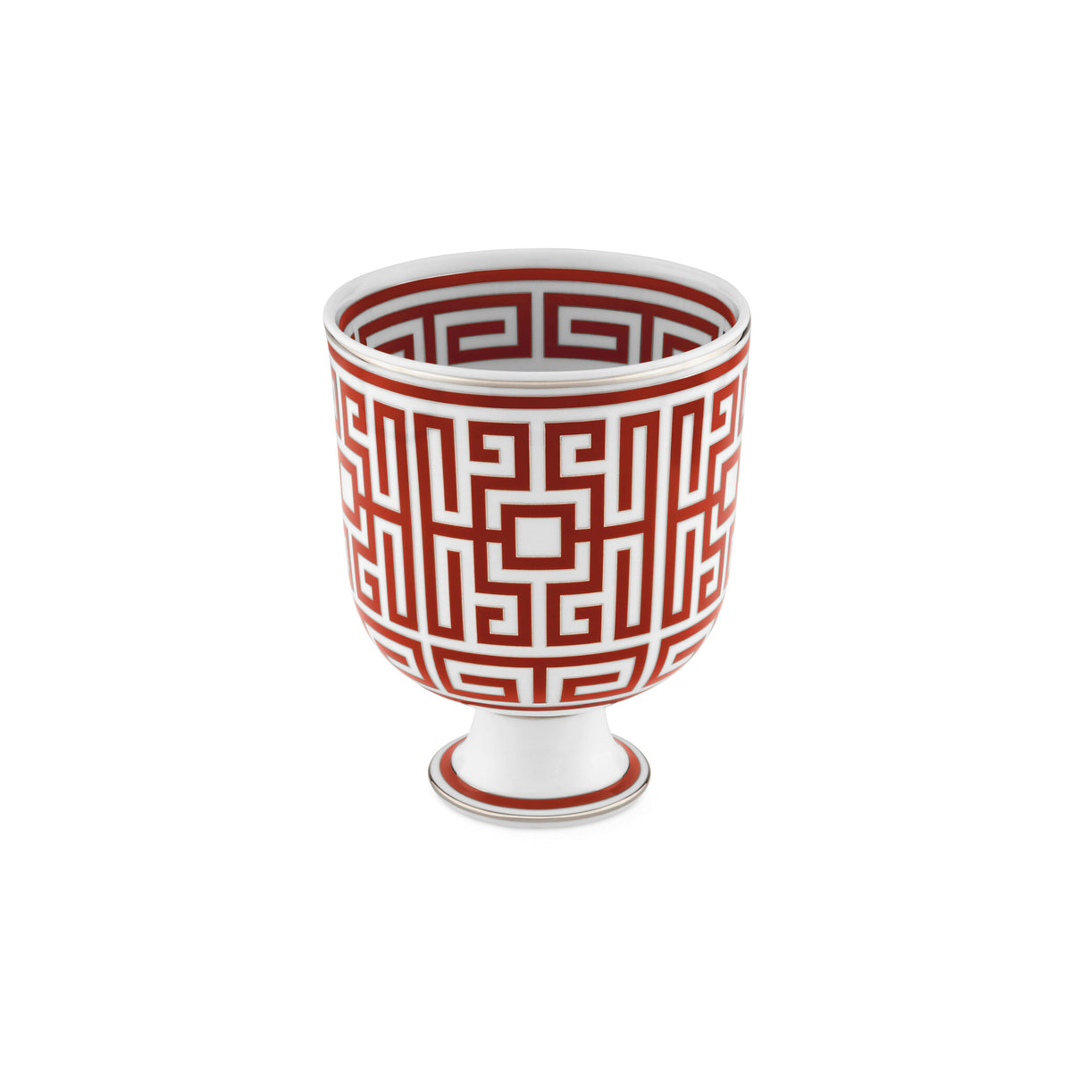 Ginori 1735 Labirinto Cachepot Vase, Scarlatto, view 2