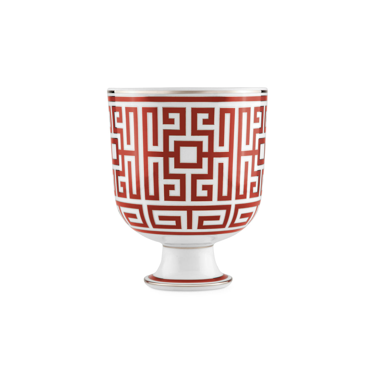Ginori 1735 Labirinto Cachepot Vase, Scarlatto