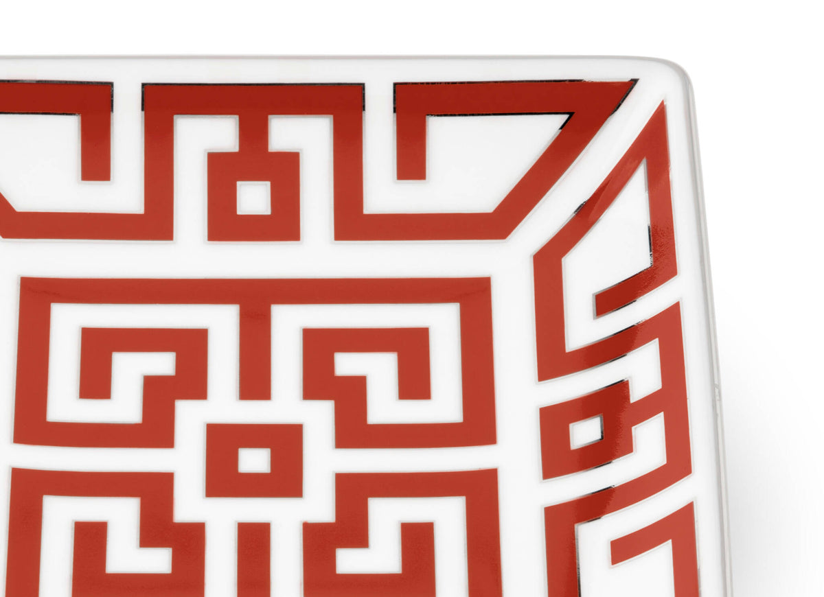 Ginori 1735 Labirinto Change Tray, Scarlatto, view 3
