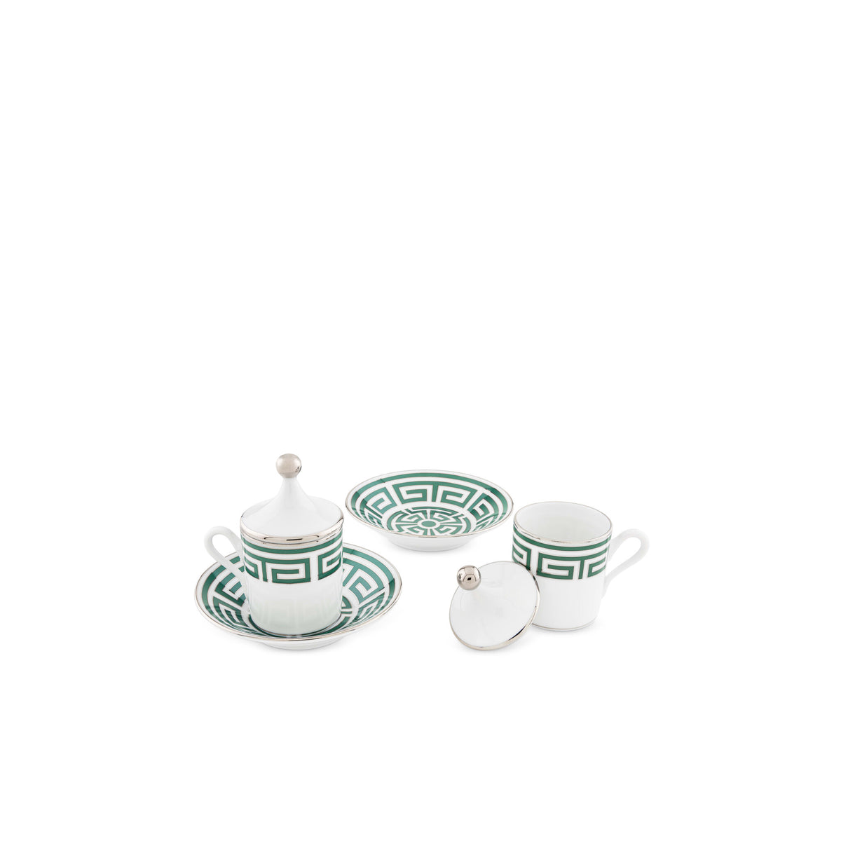 Ginori 1735 Labirinto Espresso Set for Two, Smeraldo, view 2