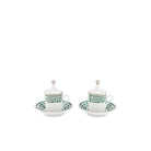 Ginori 1735 Labirinto Espresso Set for Two, Smeraldo