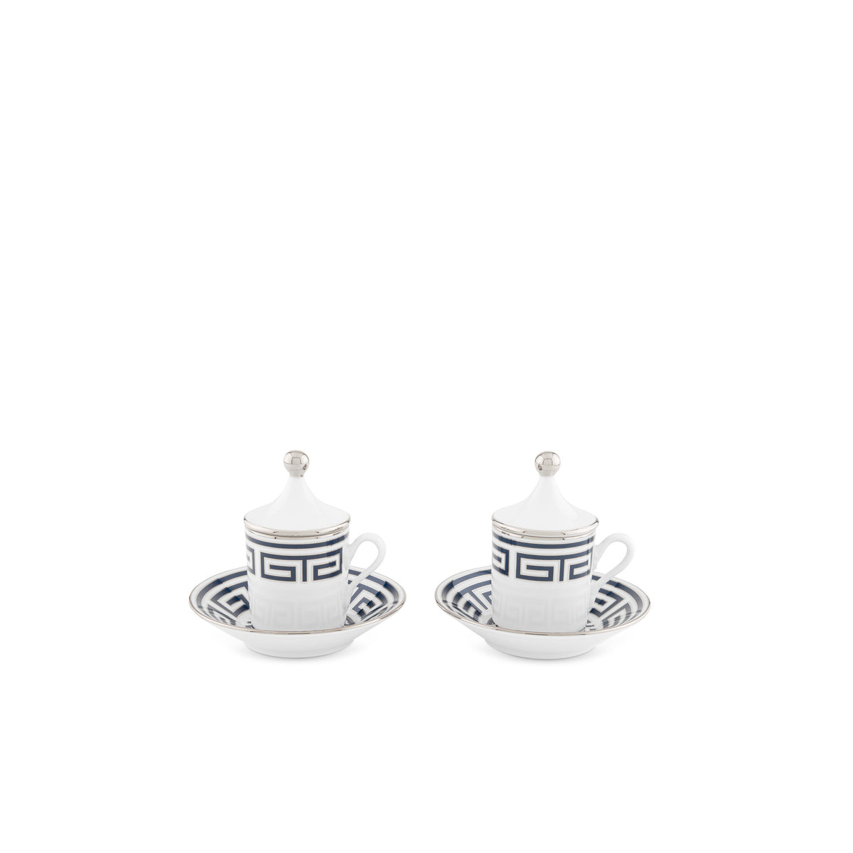 Ginori 1735 Labirinto Espresso Set for Two, Zaffiro