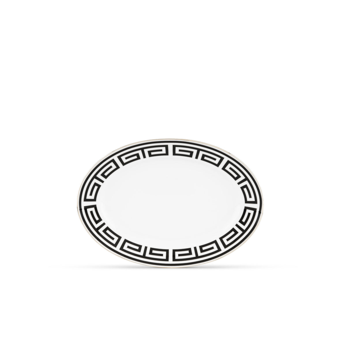 Ginori 1735 Labirinto Oval Platter, Black