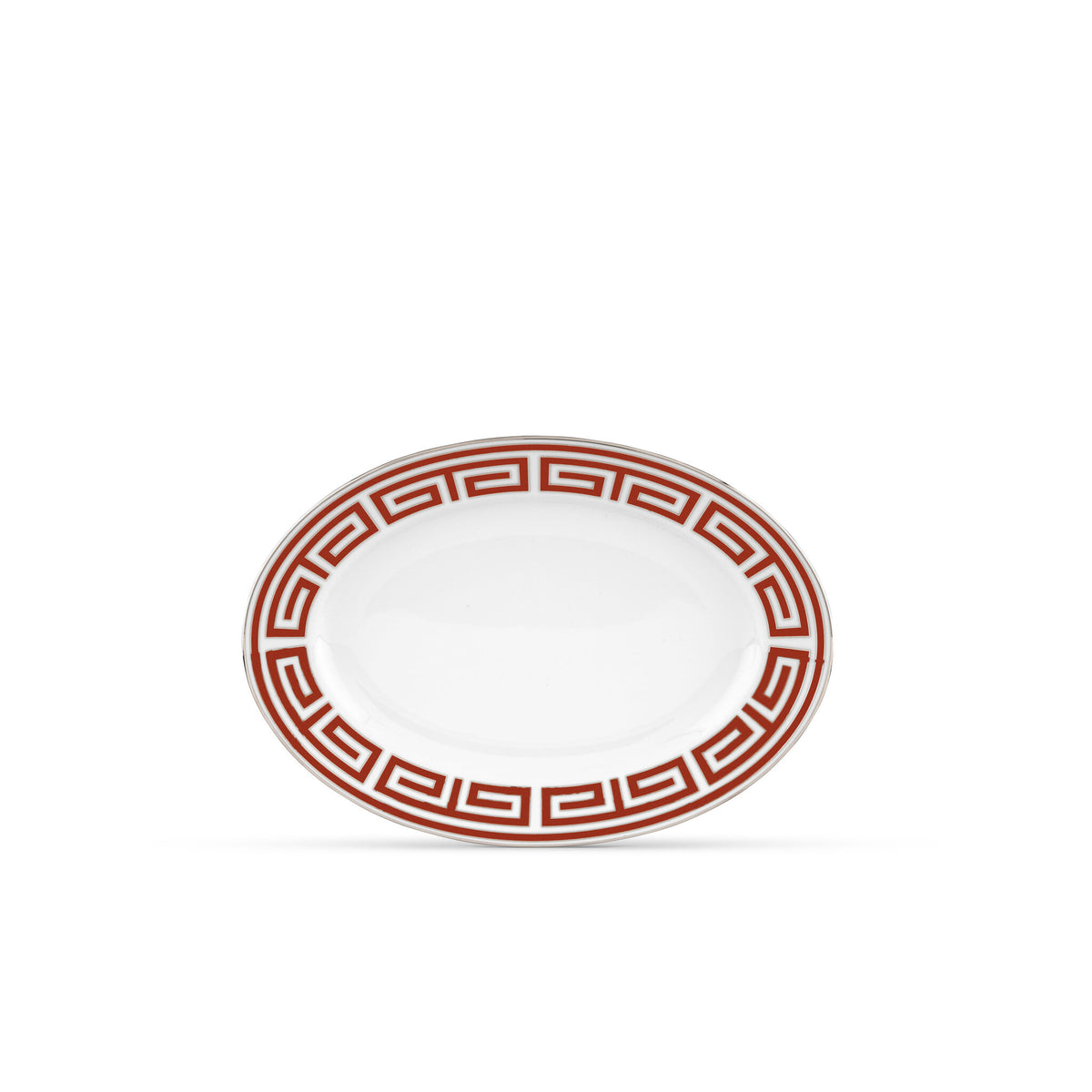Ginori 1735 Labirinto Oval Platter, Scarlatto