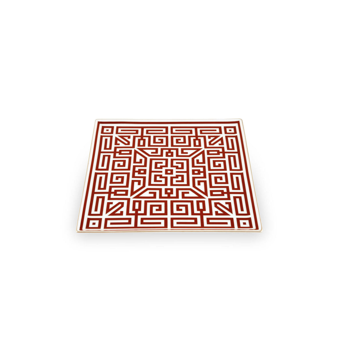Ginori 1735 Labirinto Square Centerpiece, Scarlatto, view 2