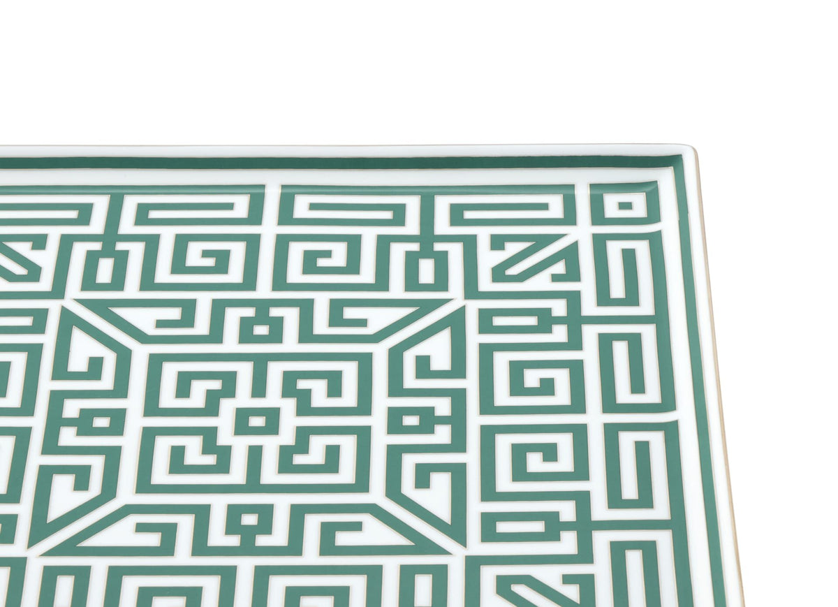 Ginori 1735 Labirinto Square Centerpiece, Smeraldo, view 3