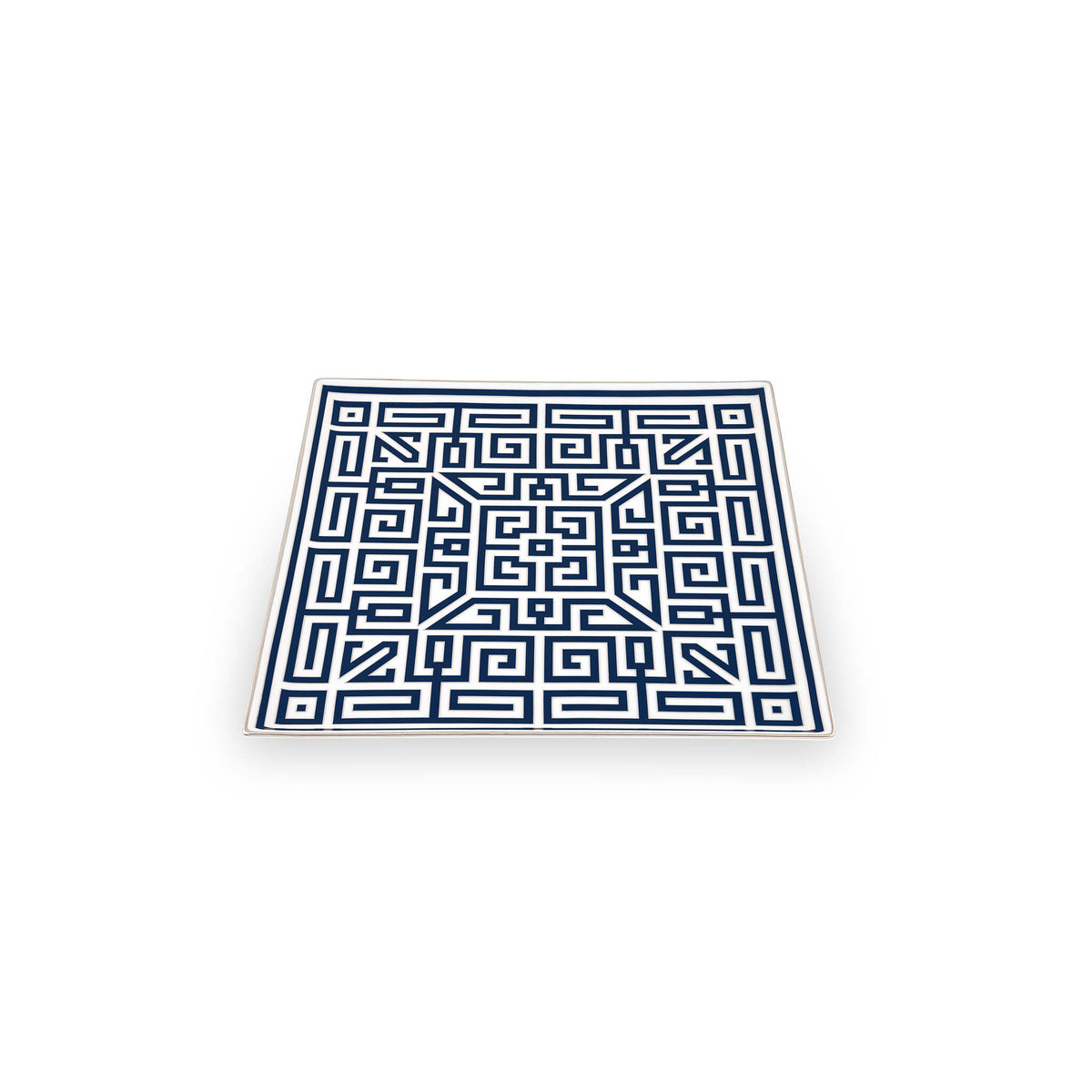 Ginori 1735 Labirinto Square Centerpiece, Zaffiro, view 2
