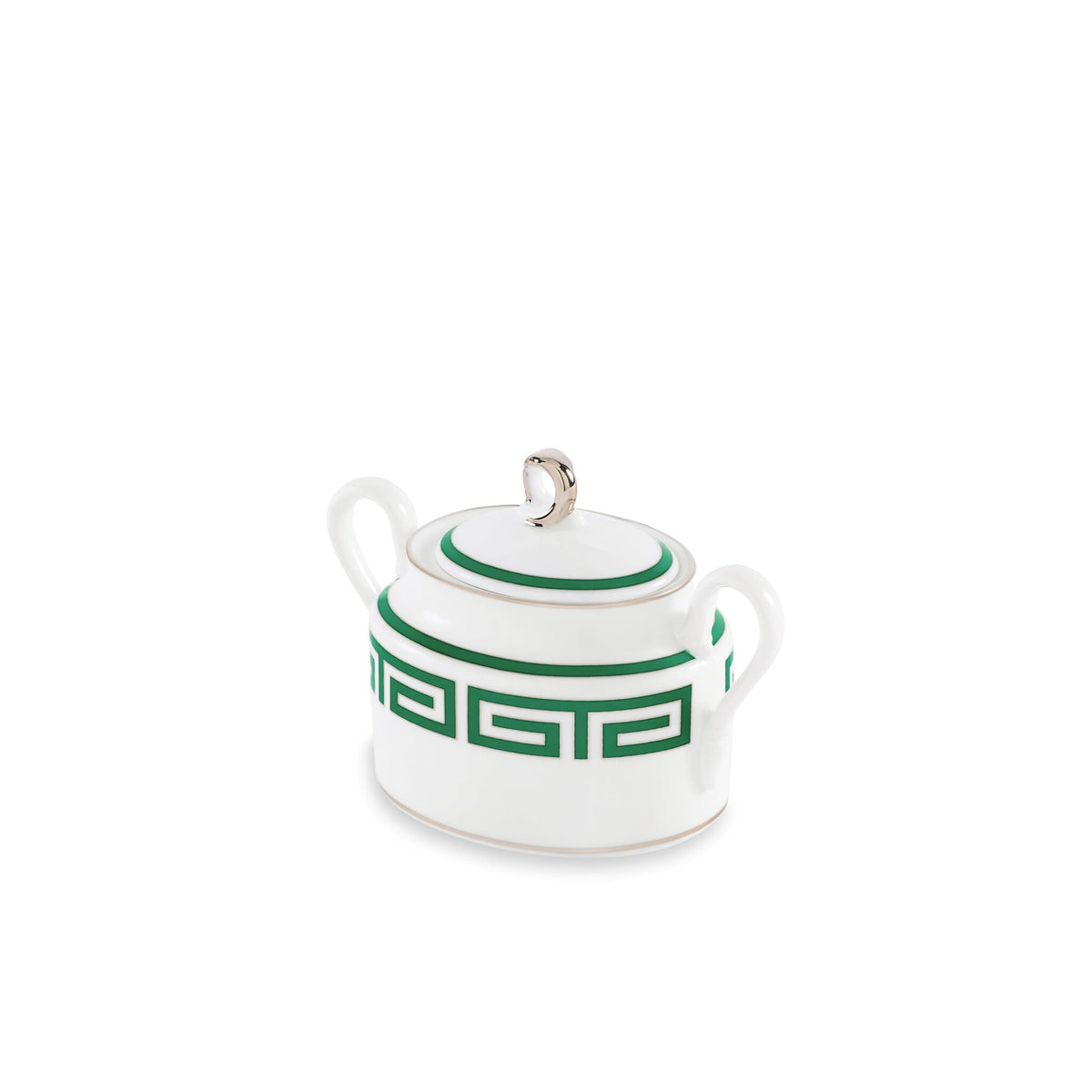 Ginori 1735 Labirinto Sugar Bowl, Smeraldo, view 2