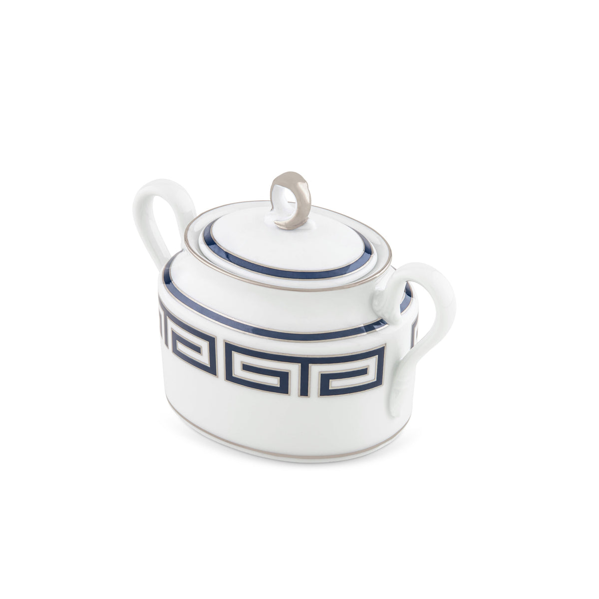 Ginori 1735 Labirinto Sugar Bowl, Zaffiro, view 2