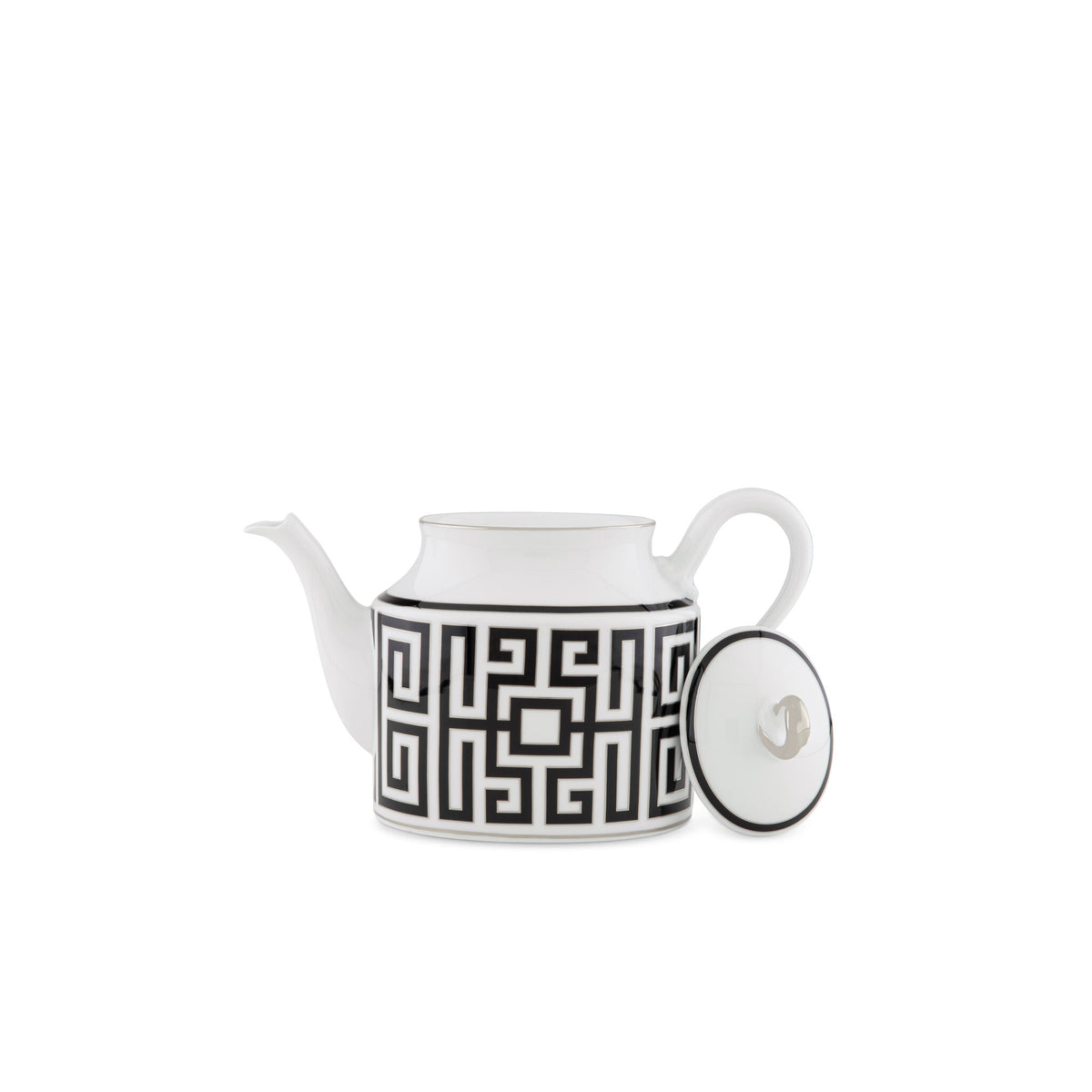 Ginori 1735 Labirinto Teapot, Black, view 3