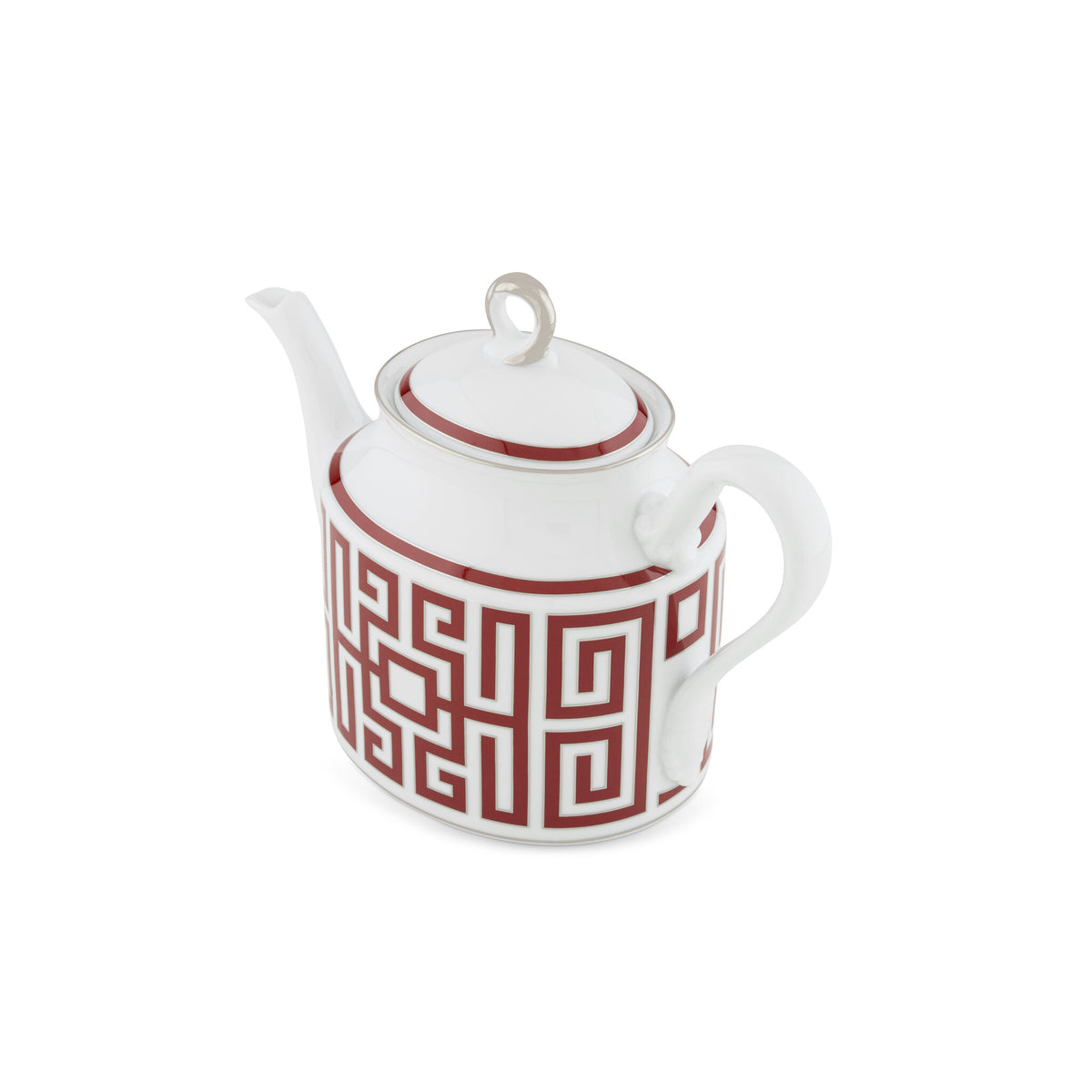 Ginori 1735 Labirinto Teapot, Scarlatto, view 2