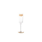 Ginori 1735 Marchese Flute Goblets, Gold Thread, Set of 2
