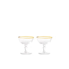 Ginori 1735 Medici Champagne Goblets, Gold Thread, Set of 2, view 2