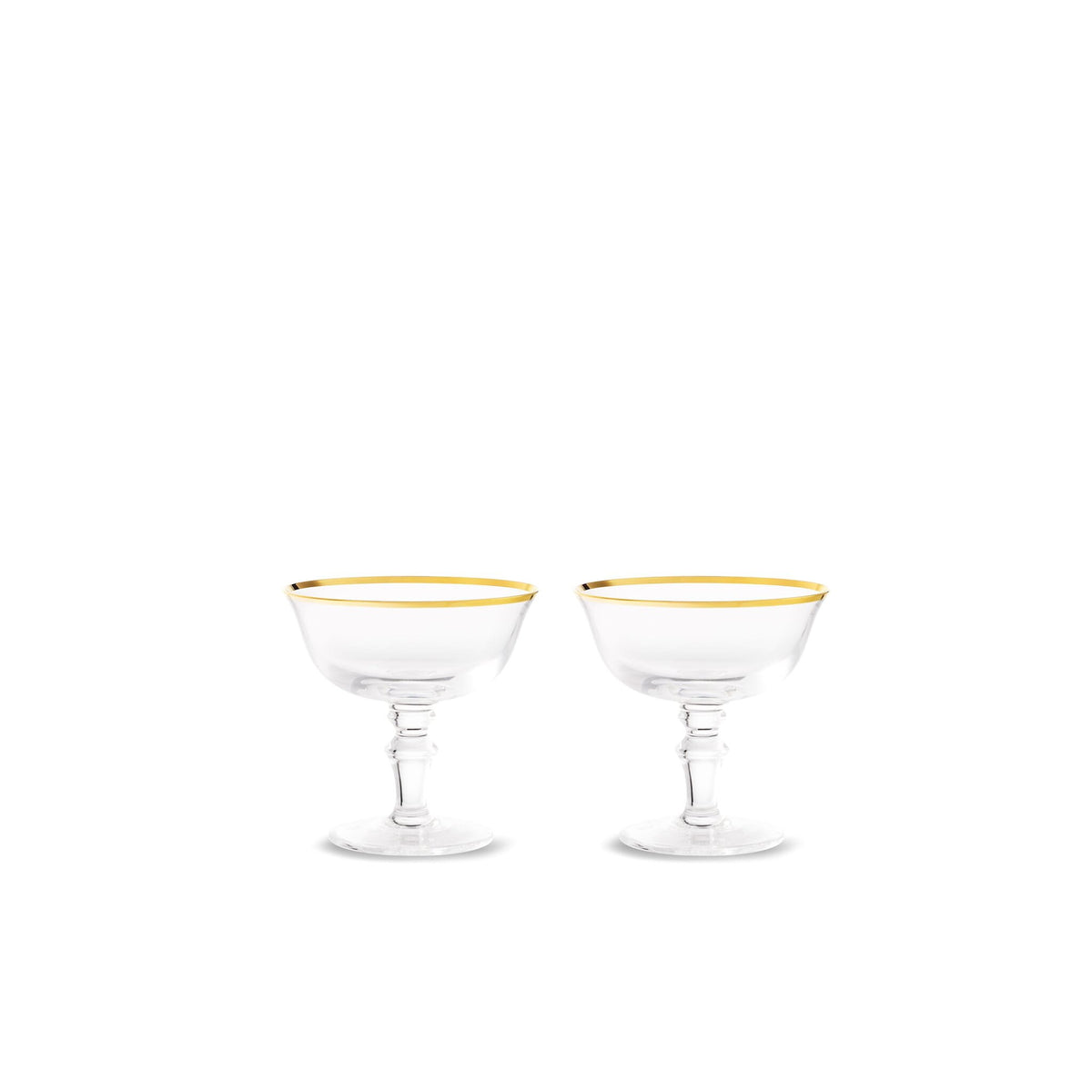 Ginori 1735 Medici Champagne Goblets, Gold Thread, Set of 2, view 2