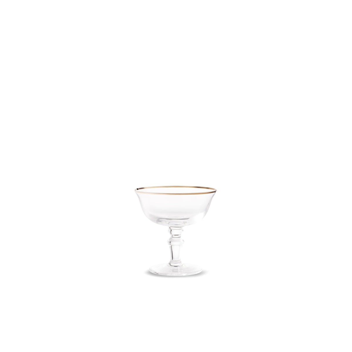 Ginori 1735 Medici Champagne Goblets, Platinum Thread, Set of 2