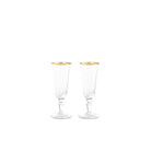 Ginori 1735 Medici Flute Goblets, Gold Thread, Set of 2, view 2