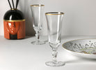 Ginori 1735 Medici Flute Goblets, Gold Thread, Set of 2, view 4