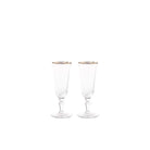 Ginori 1735 Medici Flute Goblets, Platinum Thread, Set of 2, view 2