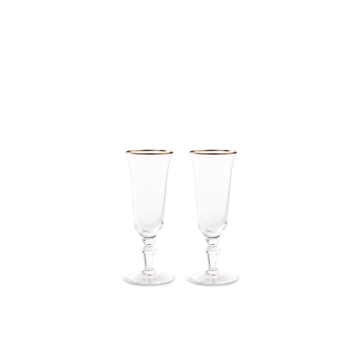 Ginori 1735 Medici Flute Goblets, Platinum Thread, Set of 2, view 2